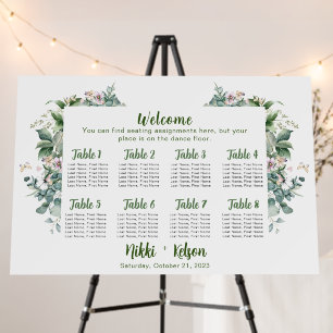 Garden Wedding Seating Chart 36"x24" Foam Board