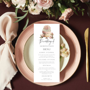 Garden Wedding watercolor Menu