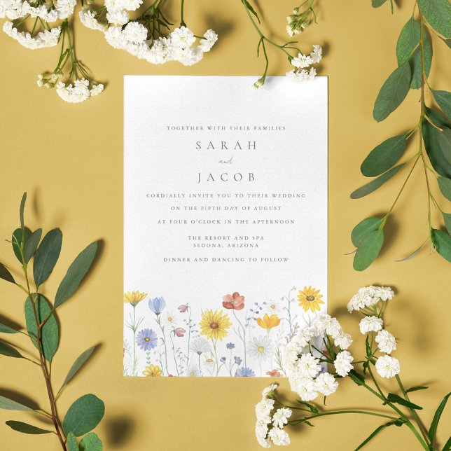 Garden Wedding Wildflower Invitation (Garden Wedding Wildflower Invitation)