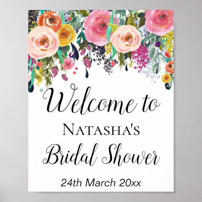 Garden Welcome Sign - Bridal | Baby Shower Sign (Front)