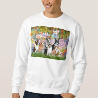 Garden - Welsh Corgies (seven) Sweatshirt