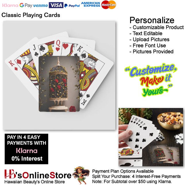 Garden Whimsy Floral Bird Cage Playing Cards (Garden Whimsy Floral Bird Cage Playing Cards.
)