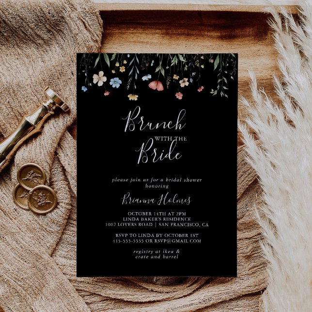 Garden Wildflower Brunch with the Bride Shower Invitation (Creator Uploaded)