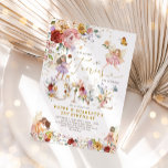 Garden Wildflower Fairy Princess Twin 1st Birthday Invitation<br><div class="desc">Flutter and twirl for the birthday girls! These beautiful invitations feature colorful garden flowers,  magical little fairies and delightful butterflies. Personalize the invite with your details and if you want to further re-arrange the style and placement of the text,  please press the "Click to customize further" button.</div>