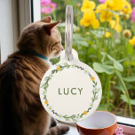 Garden Wildflower Floral Custom Name  Pet ID Tag<br><div class="desc">Garden Wildflower Floral Custom Name Pet ID Tag</div>