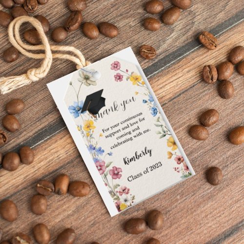 Garden Wildflower thank you Graduation party Gift Gift Tags