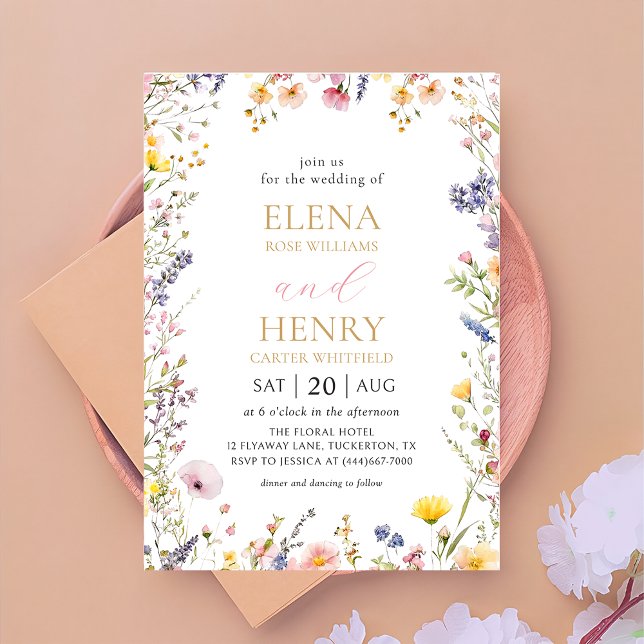 Garden Wildflower Wedding Invitation (Creator Uploaded)