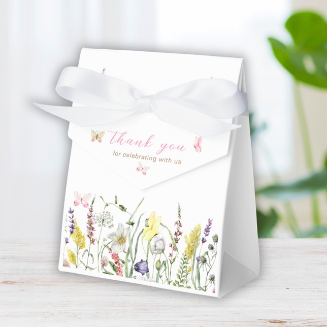Garden Wildflowers Watercolor Favor Box (Creator Uploaded)