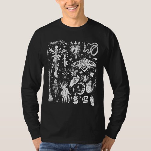 Garden Witch Incantation Goth Pagan Dark Art Cryst T_Shirt
