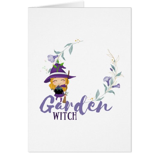 GARDEN WITCH - Personalize with text, spell, sigil Cards (Front)
