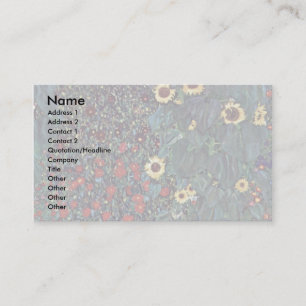 Garden With Sunflowers In The Countryside Business Card