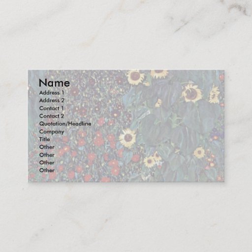 Customizable Garden With Sunflowers In The Countryside Business Card