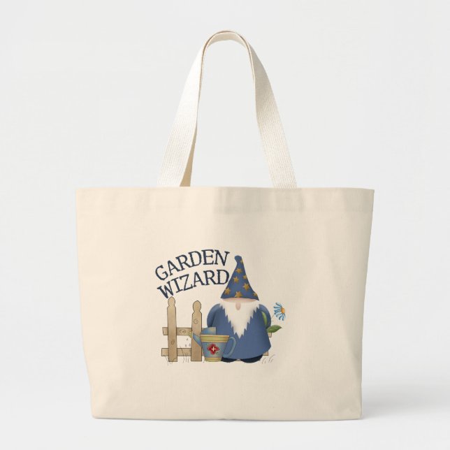 Garden Wizard Large Tote Bag (Front)