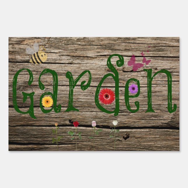 Garden Wood Block Sign (Front)