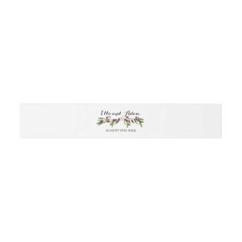 Garden Wreath Invitatin Belly Band by Whimzy_Designs at Zazzle