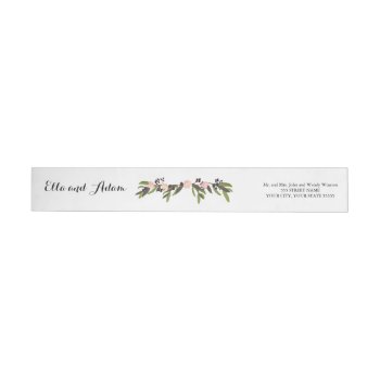 Garden Wreath - Wrap Around Return Address Label by Whimzy_Designs at Zazzle