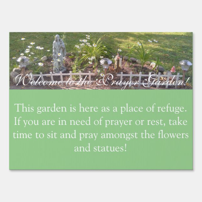 Garden Yard Sign - Jesus Amongst the Daisies (Front)