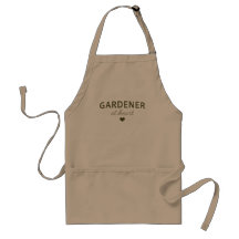 GARDENER AT HEART - Dark Green Text on Apron