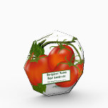 Gardener Best Tomatoes Award<br><div class="desc">A graphic design of tomatoes on a gardener award.   The award has text templates for your personalization.</div>