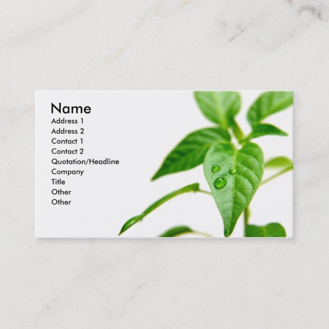 Gardener Bsiness Card (Front)