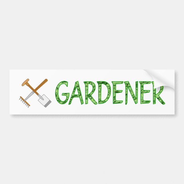 Gardener Bumper Sticker (Front)