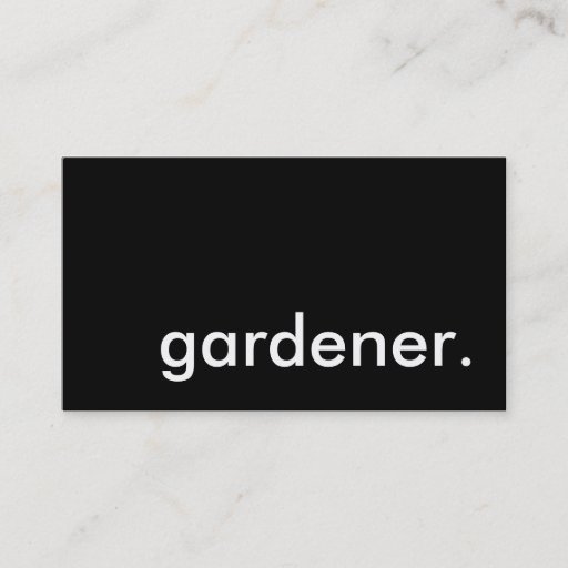 Customizable gardener. business cards