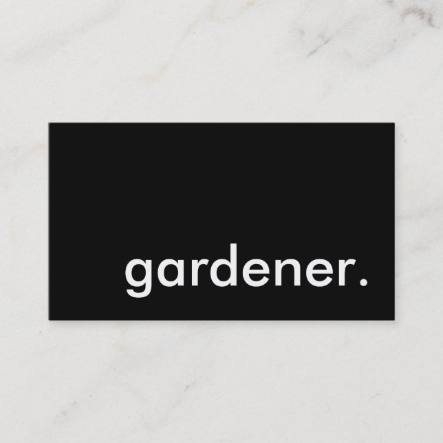 gardener. business card (Front)