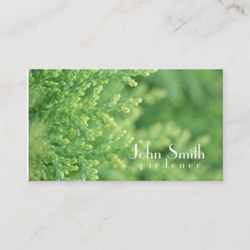 Customizable Gardener Business Card