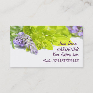Gardener business card