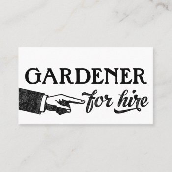 Gardener Business Cards - Cool Vintage by NeatBusinessCards at Zazzle