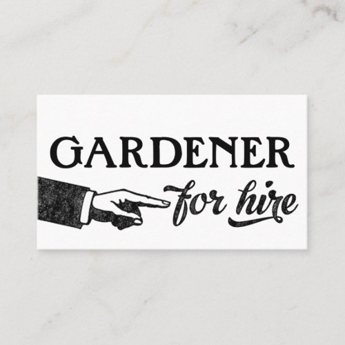 Gardener Business Cards _ Cool Vintage