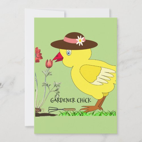 Gardener Chick Card