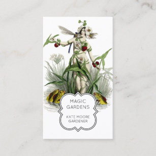 Gardener Enchanted Fairy Pond Business Card