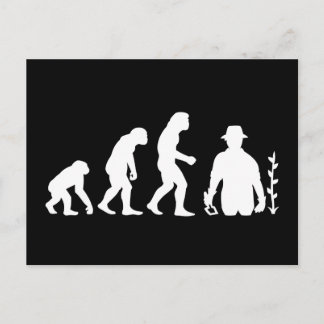 Gardener Evolution Postcard