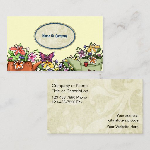 Customizable Gardener Business Cards