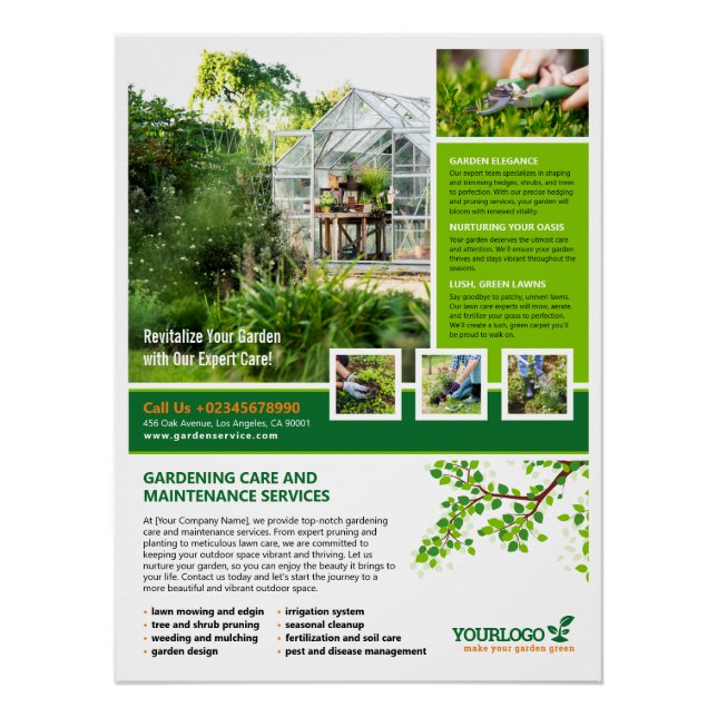 Gardener, Garden Center, Lawn Care - Glossy Poster (Front)