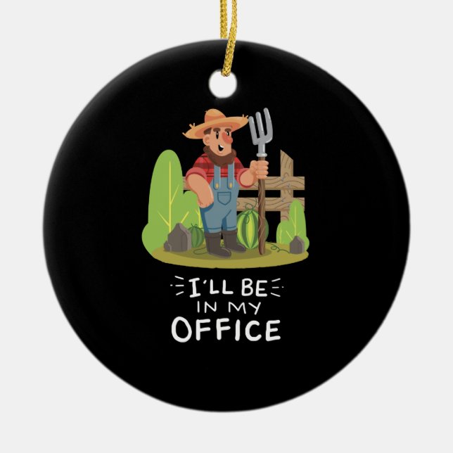 Gardener Gardening Ceramic Ornament (Front)