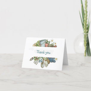 Gardener Gardening Help Plants Thank you Card