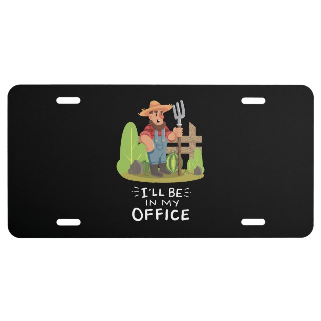 Gardener Gardening License Plate (Front)
