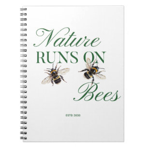 Gardener Gift Save the Bees for Eco-friendly gift Notebook