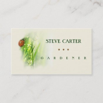 Gardener  Green Life Eco Bio Florist Business Card by paplavskyte at Zazzle