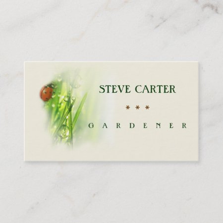 Gardener, Green Life Eco Bio Florist Business Card