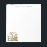 Gardener Greenhouse Illustration Personalized Name Notepad<br><div class="desc">Gardener Greenhouse Illustration Personalized Name Notepad</div>