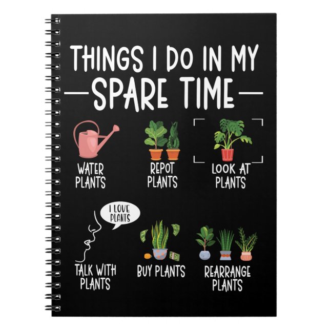 Gardener Humor Plant Whisperer Flowers Notebook (Front)