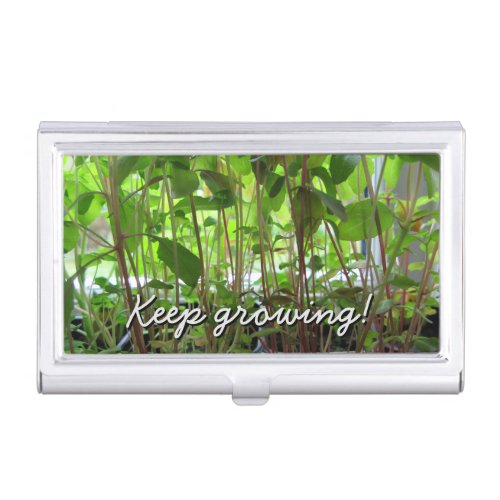 Gardener Keep Growing Plants Business Card Holder