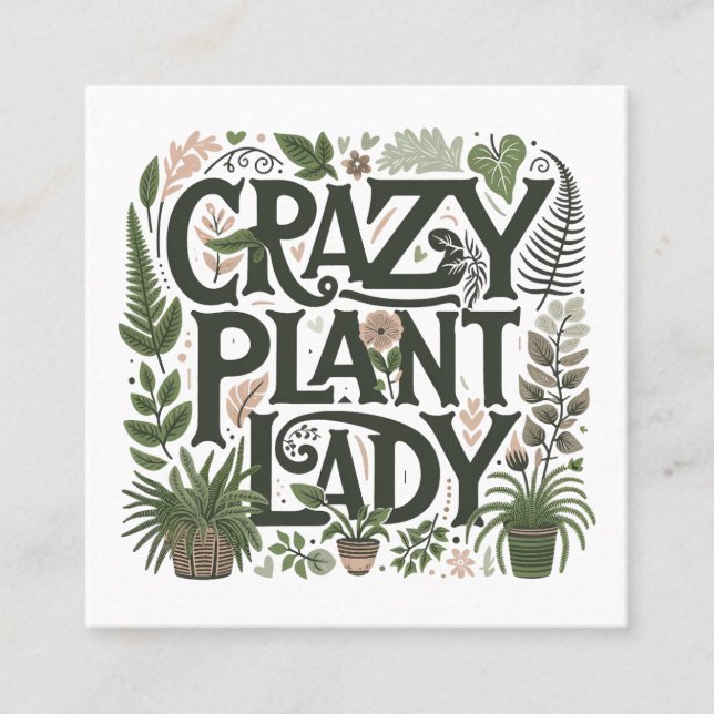 Gardener Landscaper Greenery  Square Business Card (Front)