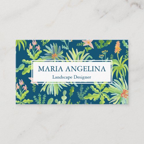 Gardener Landscaping Gardening Plants Modern Cool Business Card