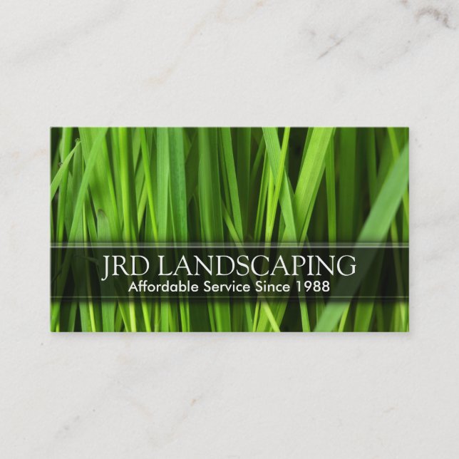 Gardener Landscaping Lawn Business Card (Front)