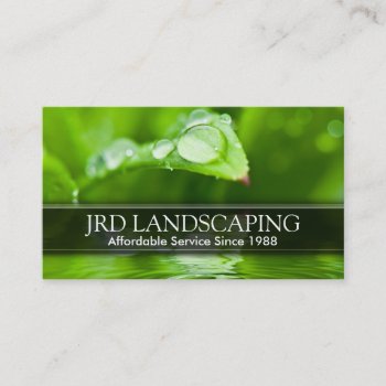 Gardener Landscaping Lawn Business Card by ArtisticEye at Zazzle