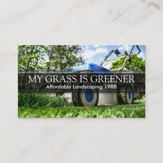 Gardener Landscaping Lawn Business Card (Front)